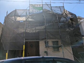 鎌ケ谷市新鎌ヶ谷で屋根・外壁塗装工事が着工しました🏠