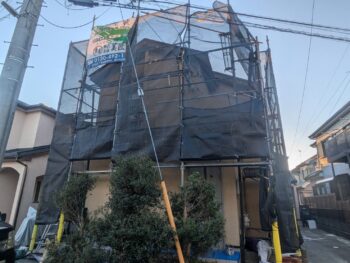 船橋市薬円台・船橋市坪井東で屋根、外壁塗装が着工しました🏠✨