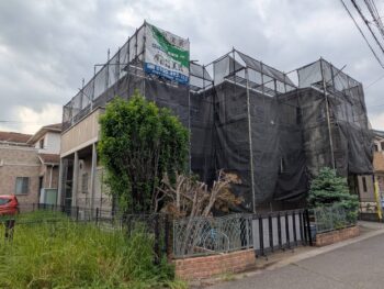 船橋市三咲で塗装工事着工しました🏠✨