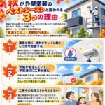 秋晴れが続く今が一番おすすめ！なぜ「秋」が外壁塗装・屋根塗装のベストシーズンなのか？