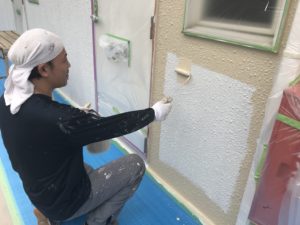 鎌ヶ谷で外壁塗装。アパート塗装